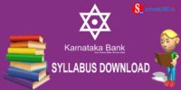 KARNATAKA-BANK-SYLLABUS