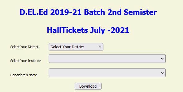 BSE AP deled Hall Ticket