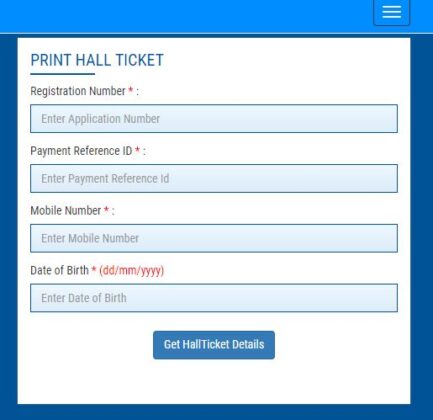 hall ticket Download