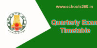 Quarterly Exam Time Table