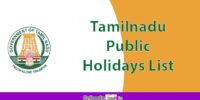 Tamilnadu Public Holidays List