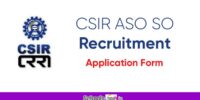 CSIR ASO SO Recruitment
