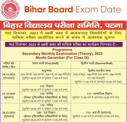 bihar-board-Dec-monthly-exa