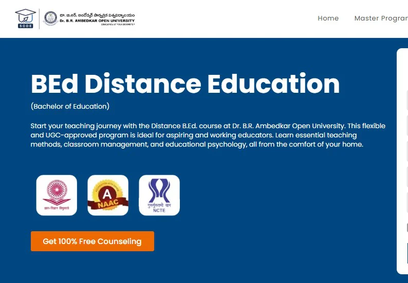 BRAOU Distance B.Ed. Admission 2026-27 Apply Online, Eligibility, Dates 1 BRAOU B.Ed. Admission