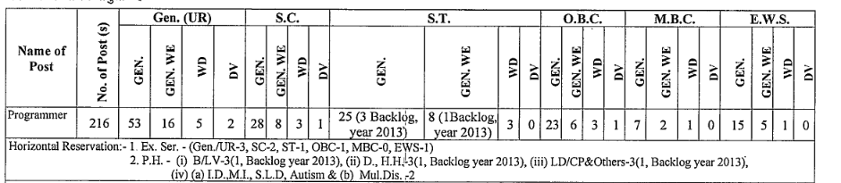 RPSC Programmer Vacancy