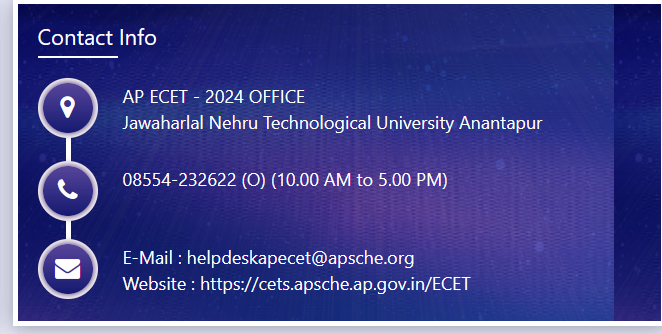 AP ECET Helpline phone
