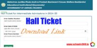MJPAP BCRJC CET Hall Ticket