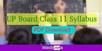 UP Board Class 11 Syllabus