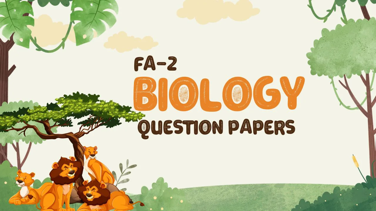 Self Assessment-2 biology Question Papers