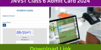 JNVST Class 6 Admit Card