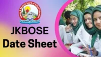 JKBOSE Date Sheet