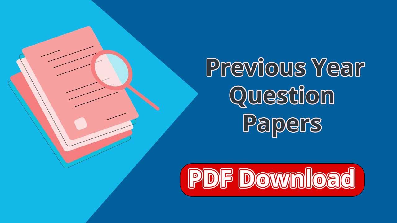 Previous Year Question Paper PDF