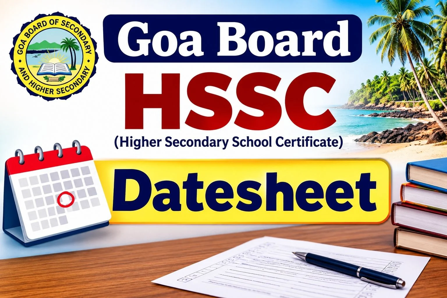 Goa Board HSSC Datesheet 2027 Out; GBSHSE 12th Exam Dates 1 Goa Board HSSC Datesheet