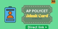 AP POLYCET Hall Ticket