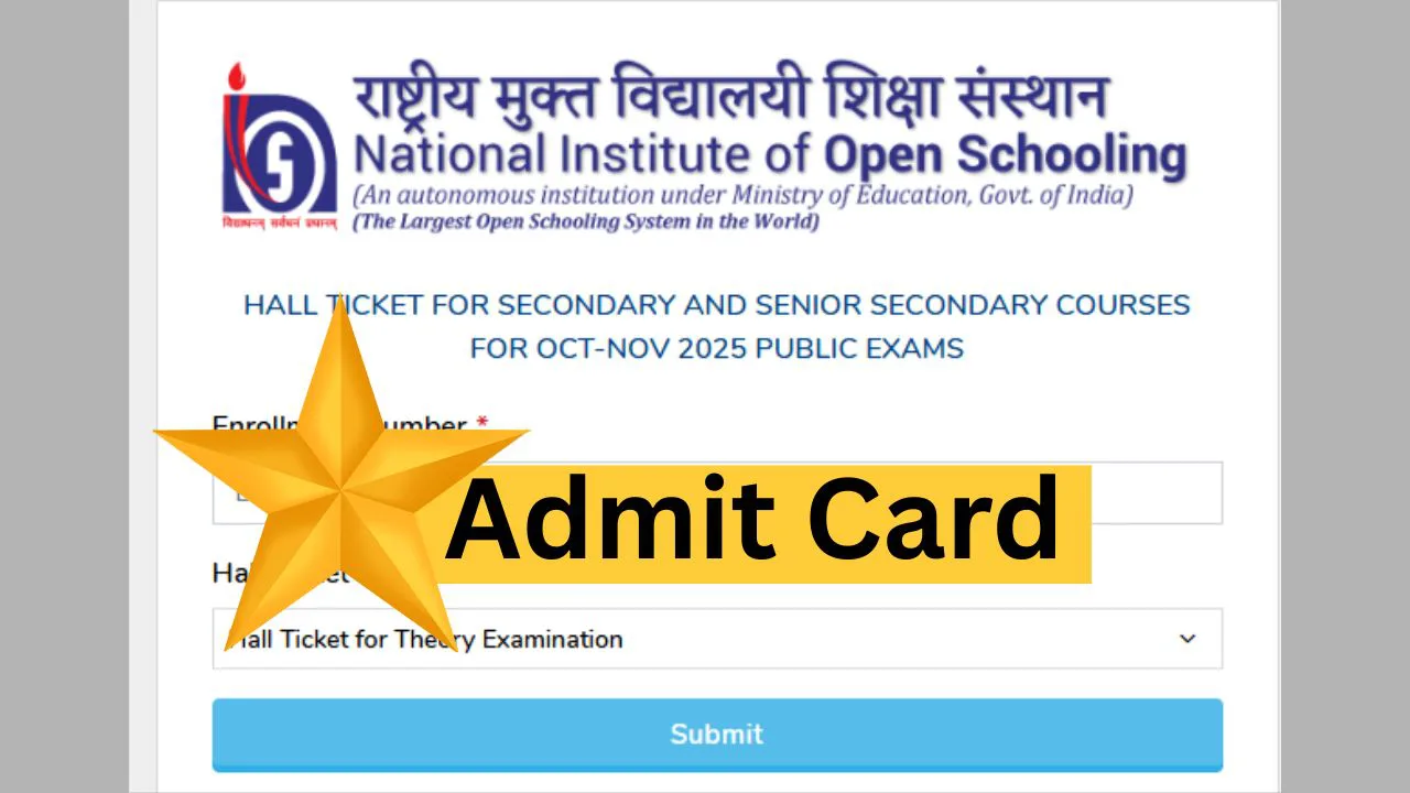 NIOS Admit card
