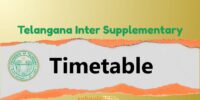 TS Inter Advanced Supplementary Exams 2025 Time Table