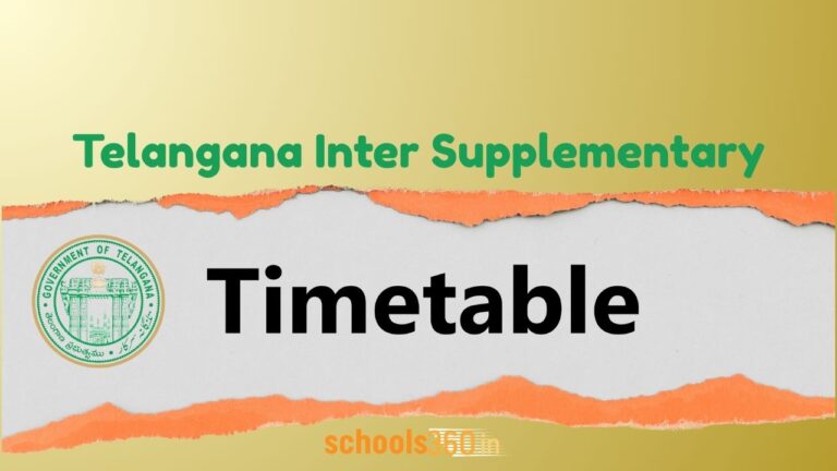 TG Inter 1st, 2nd Year Supplementary Exam Time Table 2026