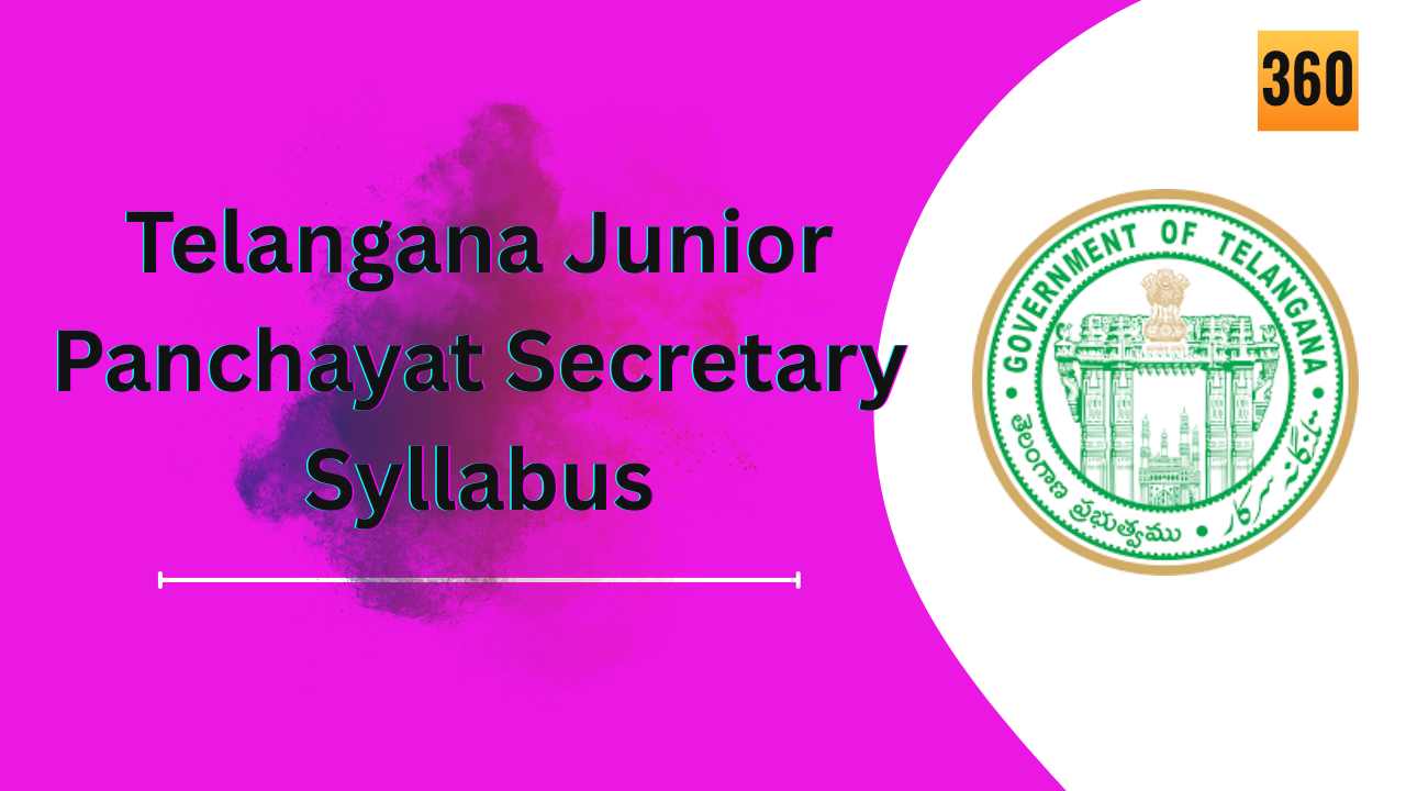 Telangana Junior Panchayat Secretary Syllabus