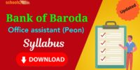 Bank of Baroda Peon syllabus