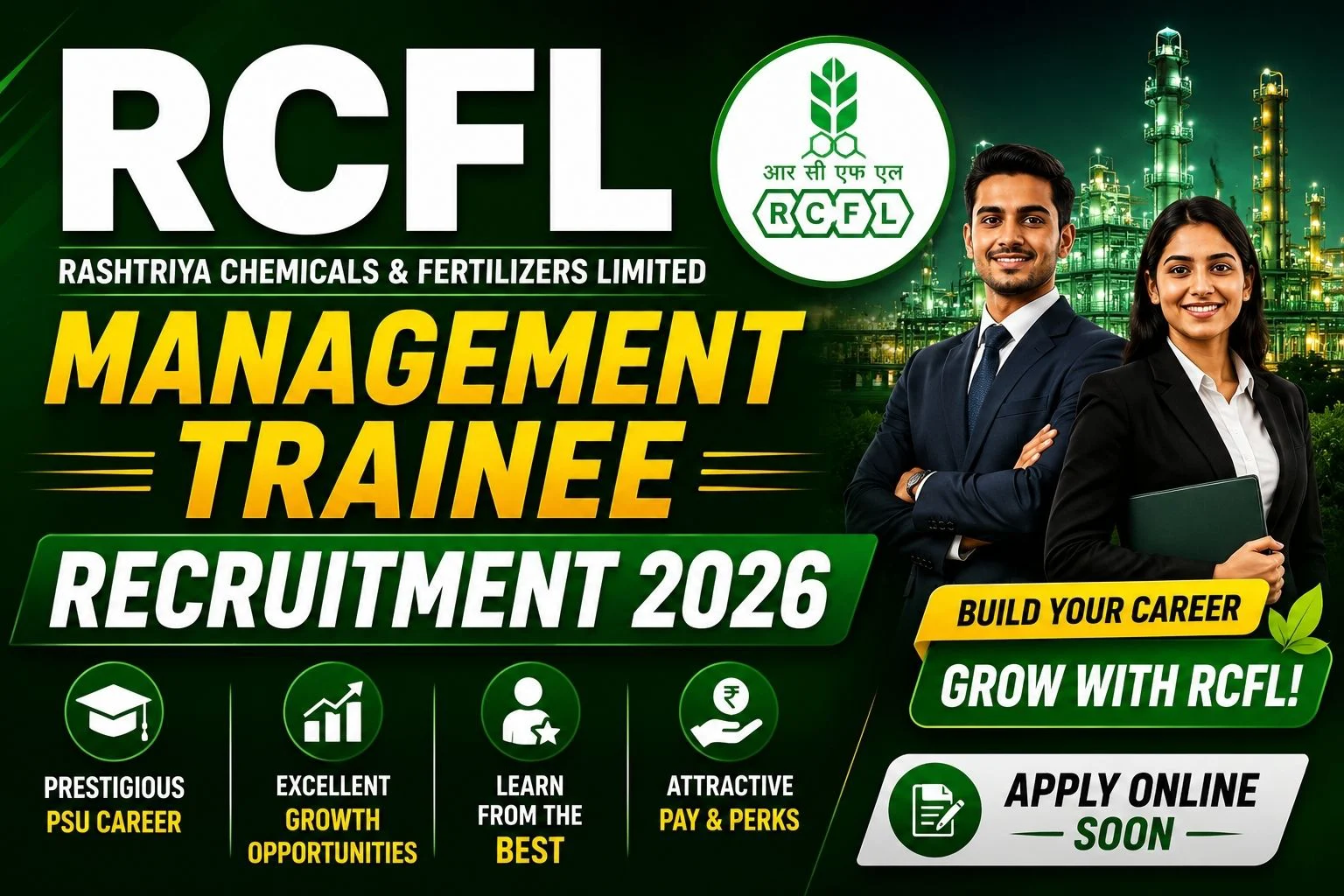 RCFL MT Recruitment 2026 Apply Online for 94 Management Trainee Vacancy 1 RCFL Management Trainee Recruitment