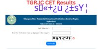 TGRJC CET Results