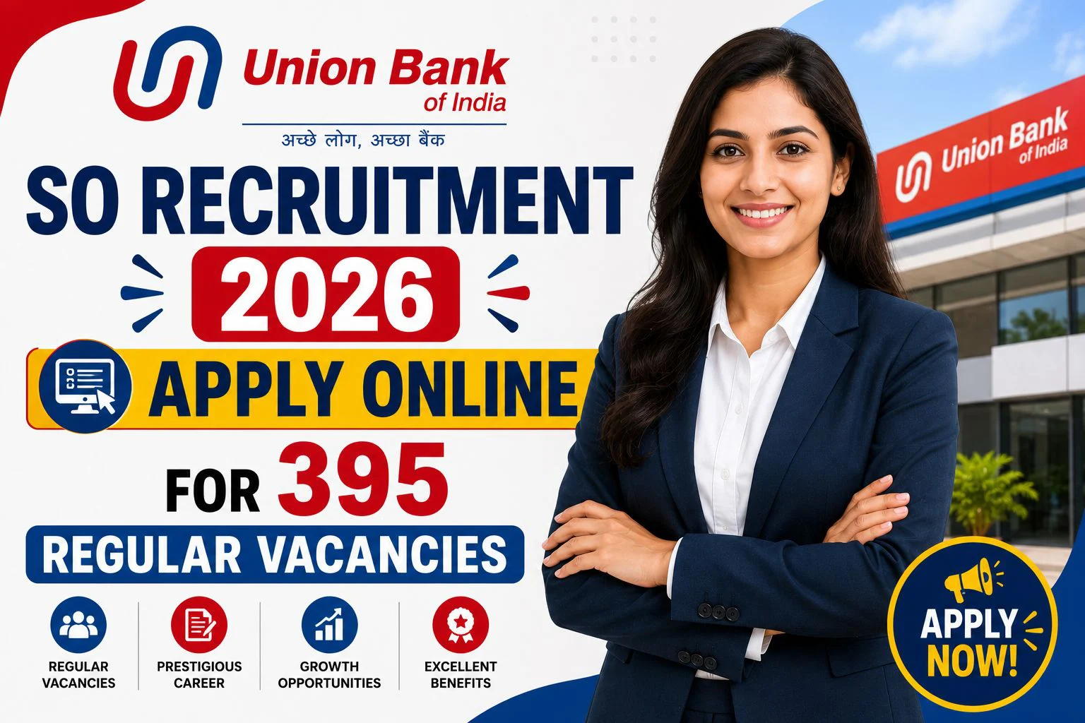 Union Bank of India SO Recruitment 2026 Apply Online for 395 Regular Vacancies 1 Union Bank of India SO Recruitment