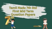Tamil Nadu 7th Std First Mid Term Question Papers
