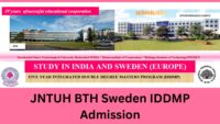 JNTUH BTH Sweden IDDMP Admission