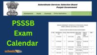 PSSSB Exam Calendar