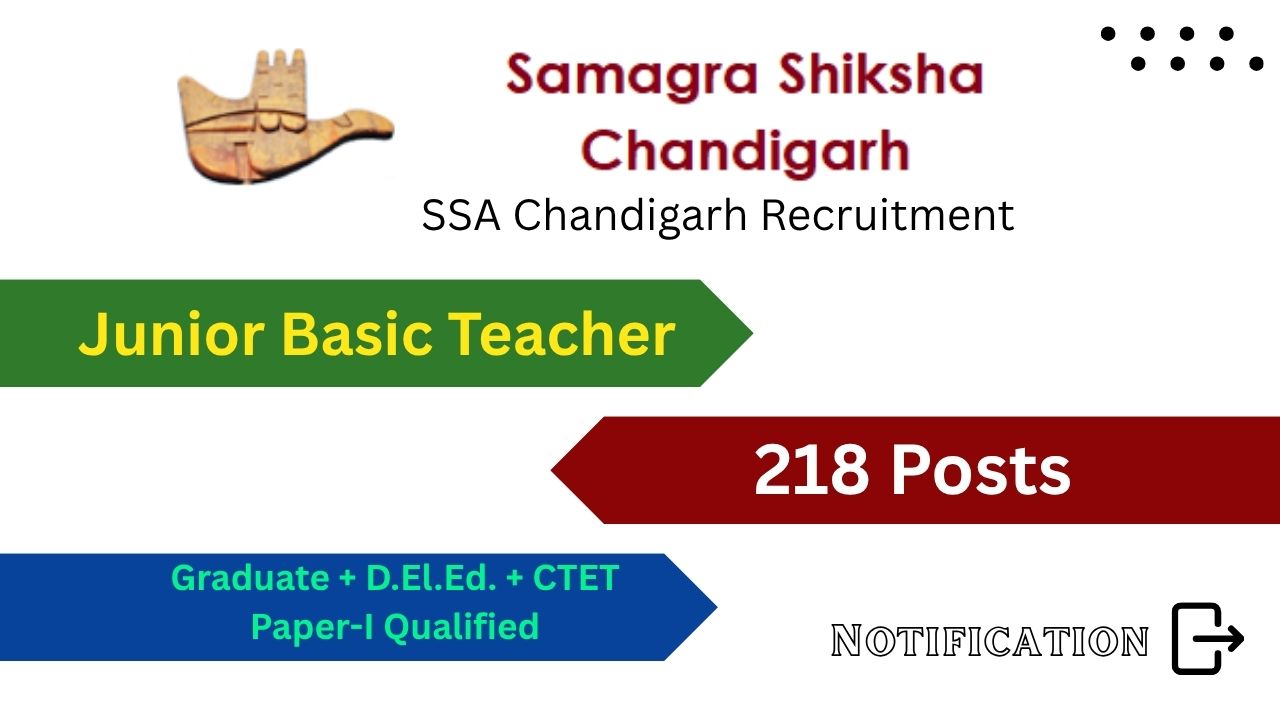 SSA Chandigarh JBT Recruitment