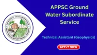 APPSC Ground Water Subordinate Service