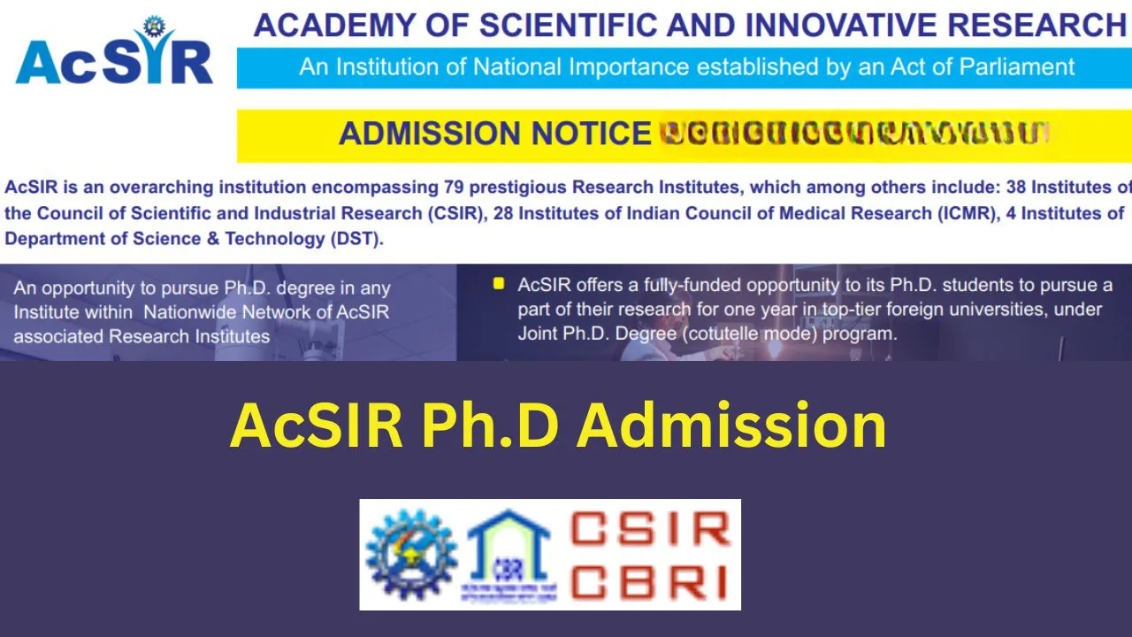 AcSIR Ph.D Admission