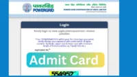 PGCIL Admit Card