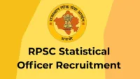 RPSC Statistical Officer Recruitment