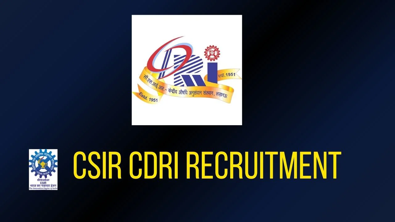 CSIR CDRI Recruitment