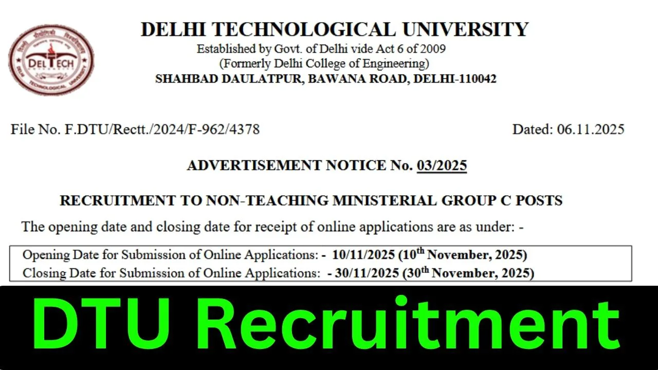 DTU Recruitment