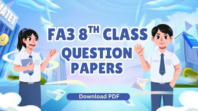PDF 8th class fa3 Question Papers