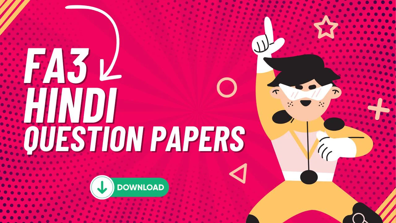 FA3 hindi question Papers