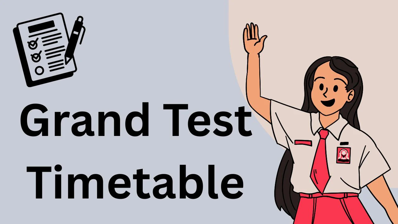 grand test timetable