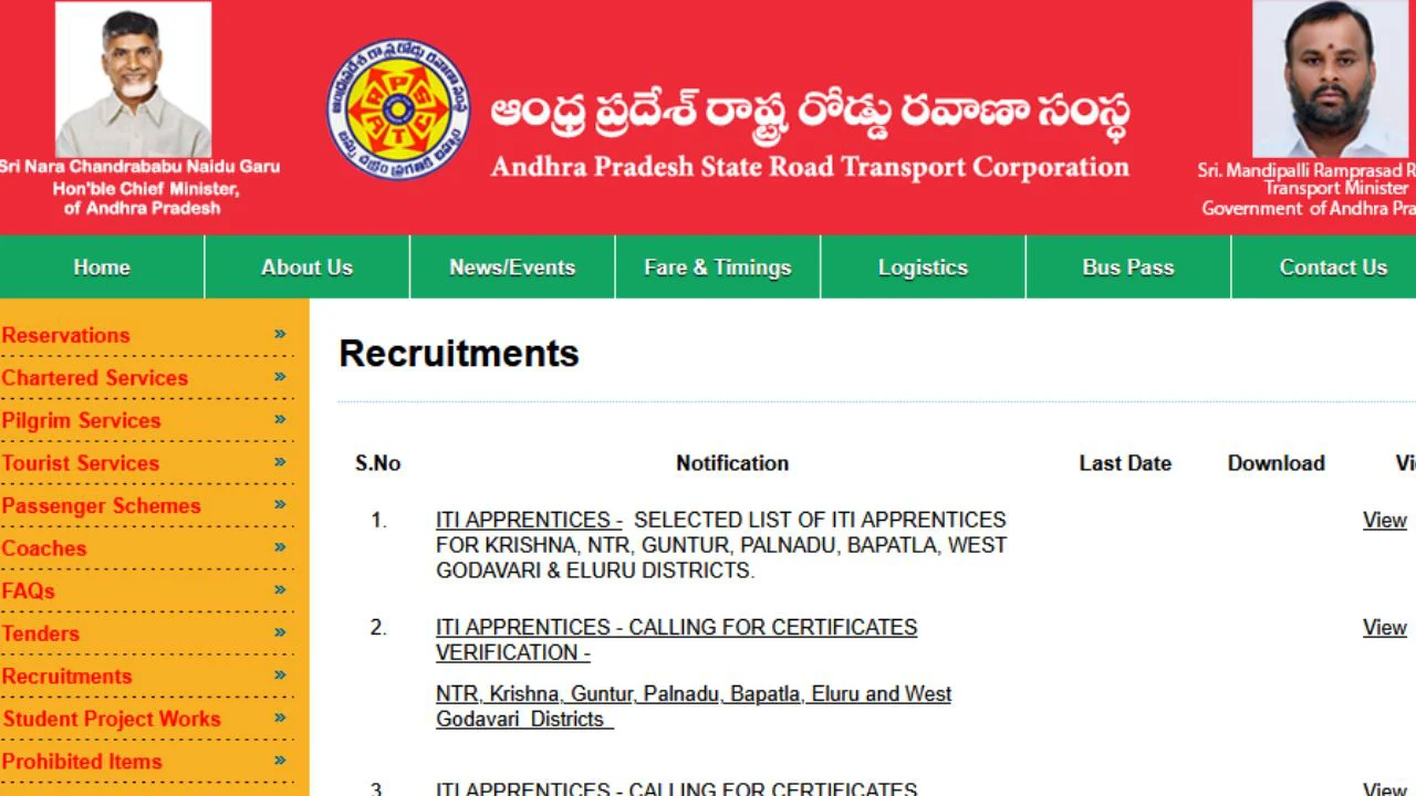 APSRTC Recruitment