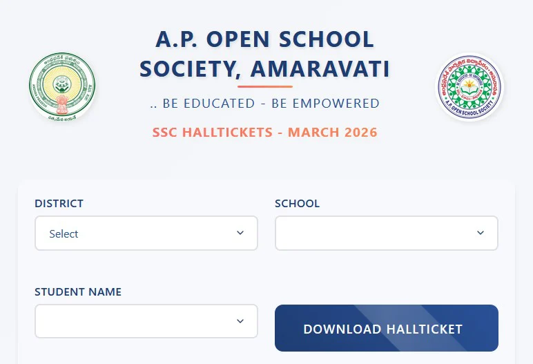 APOSS AP Open School 10th Hall Ticket 2026 1 AP Open 10th Hall Ticket