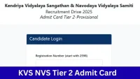 KVS NVS Tier 2 Admit Card