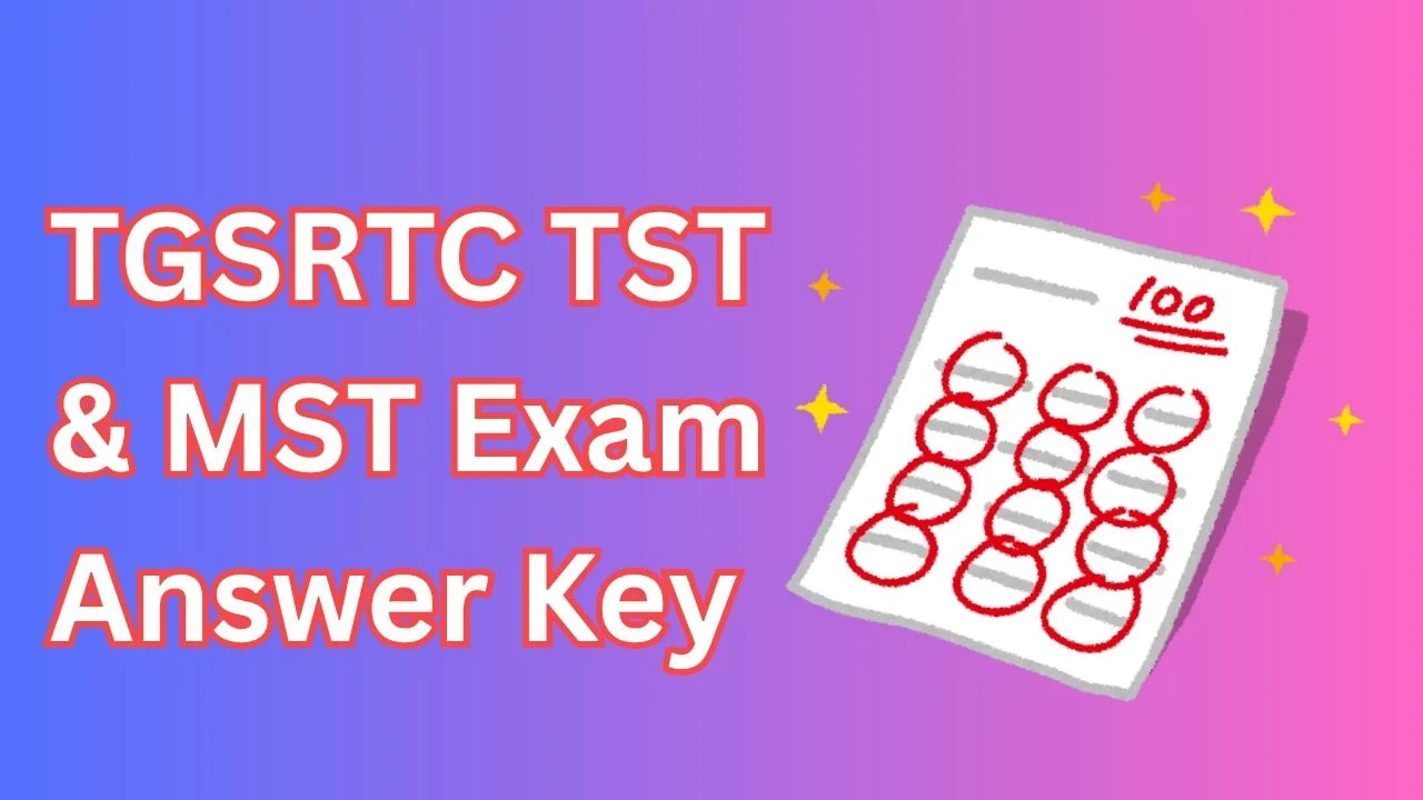 TGSRTC TST & MST Exam Answer Key 2026 March 29 1 TGSRTC TST & MST Exam Answer Key