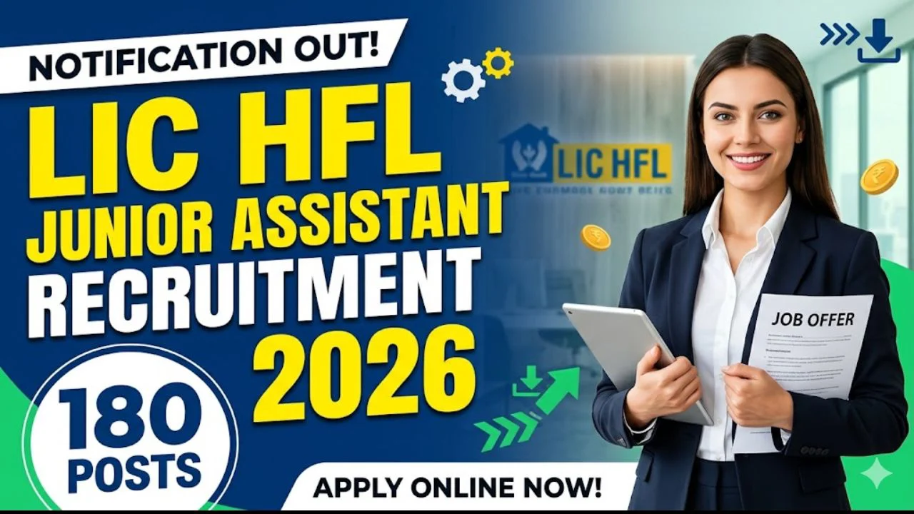 LIC HFL Junior Assistant Recruitment 2026 Notification Out for 180 Posts 1 LIC HFL Recruitment