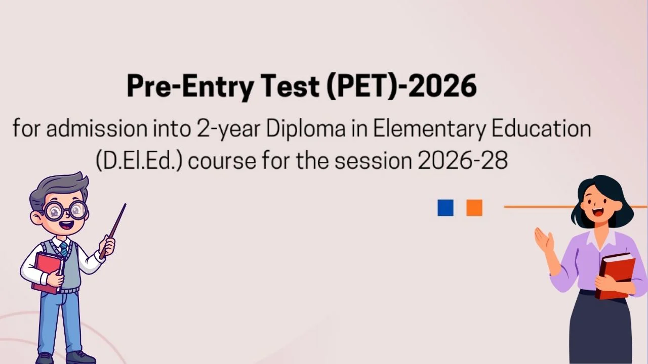 SCERT Assam D.El.Ed PET 2026 Online Form 1 Assam D.El.Ed PET
