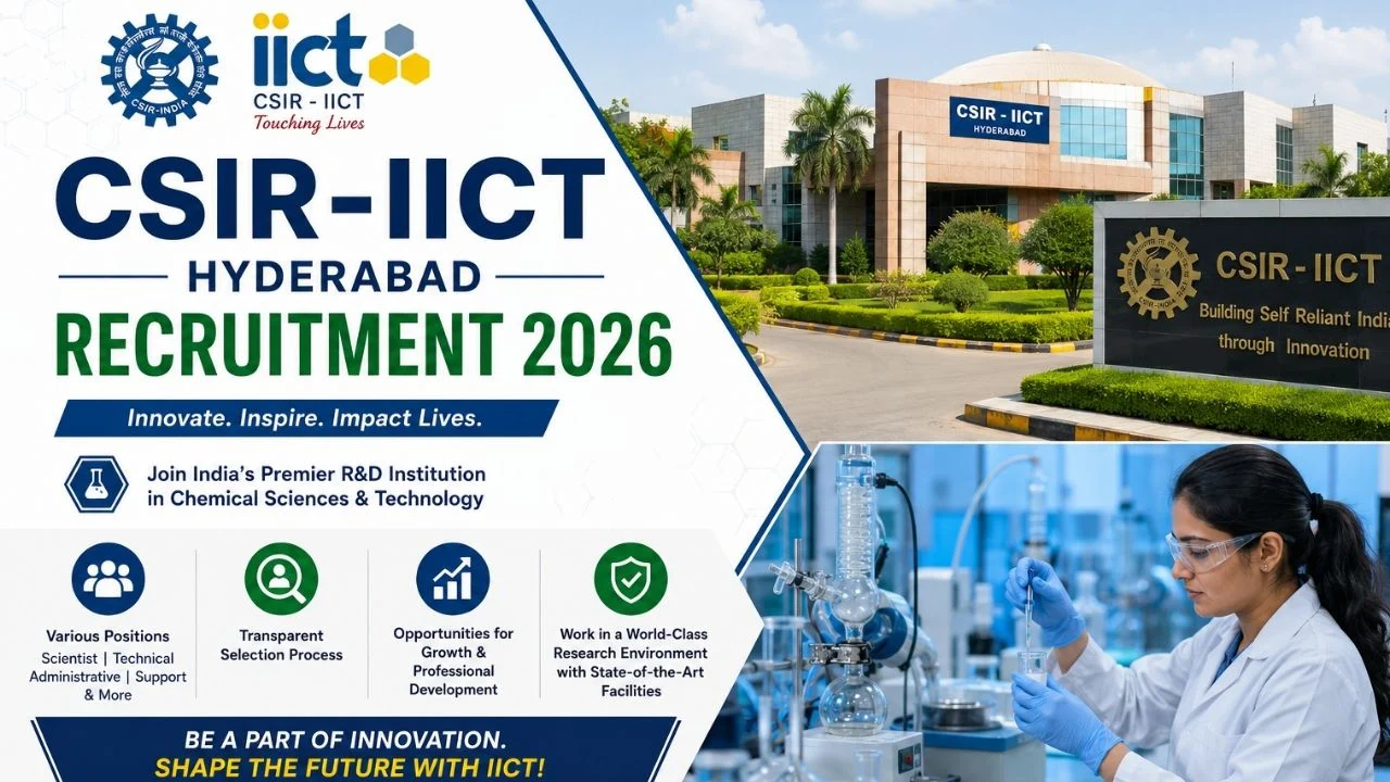 CSIR-IICT Hyderabad Recruitment 2026: Project Staff 87 Vacancies 1 CSIR-IICT Hyderabad Recruitment