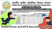 IRIDO Driver and MTS Recruitment 2026