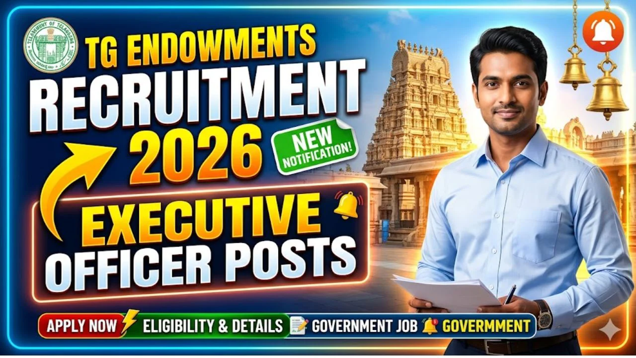 TG Endowments Dept Executive Officer Recruitment 2026 Out for 190 Posts 1 TG Endowments Recruitment