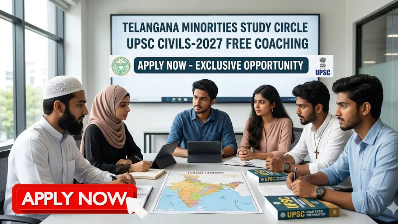 Telangana Minorities Study Circle UPSC Civils-2027 Free Coaching, Apply Now 1 TGMREIS Study Circle UPSC Civils