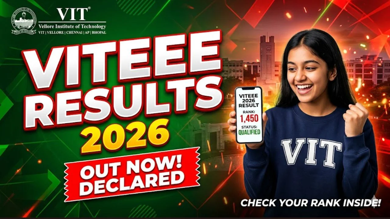 VITEEE Results 2026 Declared, Rank Card Direct Link 1 VITEEE Results